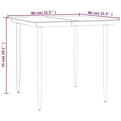 vidaXL Set da Pranzo Giardino 5pz Nero e Grigio con Cuscini Polyrattan