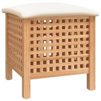 vidaXL Sgabello da Bagno 48x47,5x52 cm in Legno Massello di Noce