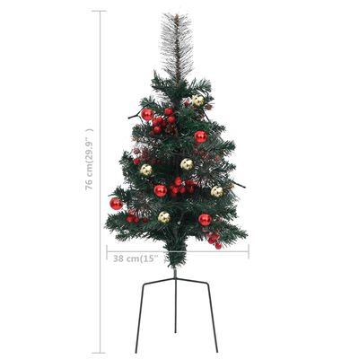 vidaXL Alberi di Natale Artificiale per Viali 2 pz 76 cm in PVC