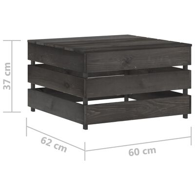 vidaXL Set Divani da Giardino con Cuscini 9 pz Legno Impregnato Grigio