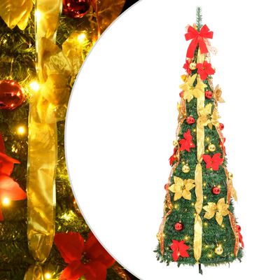 vidaXL Albero di Natale Artificiale Pop-up con 50 LED Verde 120 cm