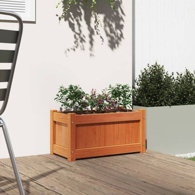 vidaXL Fioriera Giardino Marrone Cera 60x31x31 cm Legno Massello Pino