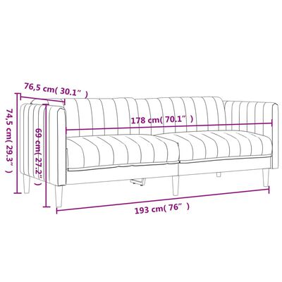 vidaXL Set di Divani 2 pz Nero in Tessuto