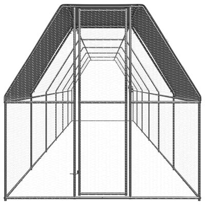 vidaXL Gabbia per Polli 2x12x2 m in Acciaio Zincato