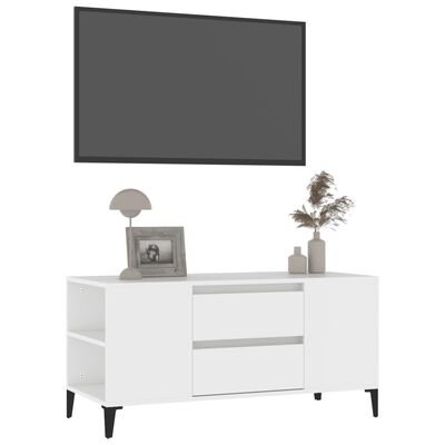 vidaXL Mobile Porta TV Bianco 102x44,5x50 cm in Legno Multistrato