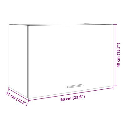 vidaXL Mobile Pensile Rovere Sonoma 60x31x40 cm in Legno Multistrato