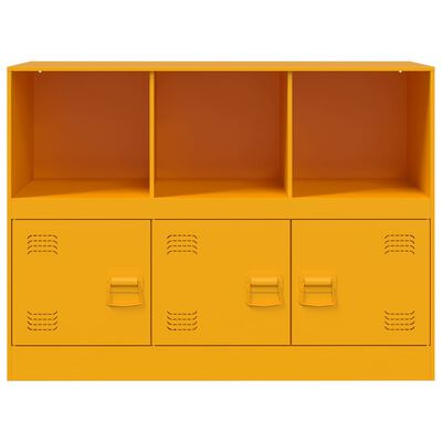 vidaXL Credenza Giallo Senape 99x39x73 cm in Acciaio