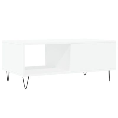 vidaXL Tavolino da Salotto Bianco 90x50x36,5 cm in Legno Multistrato