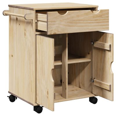 vidaXL Carrello da Cucina OTTA 59x45x80 cm in Legno Massello di Pino