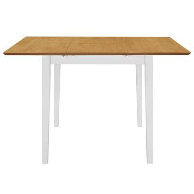 vidaXL Tavolo da Pranzo Estensibile Bianco (80-120)x80x74 cm in MDF