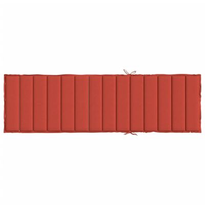 vidaXL Cuscino per Lettino Prendisole Rosso Mélange 200x50x4cm Tessuto