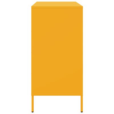 vidaXL Credenza Giallo Senape 68x39x79 cm in Acciaio