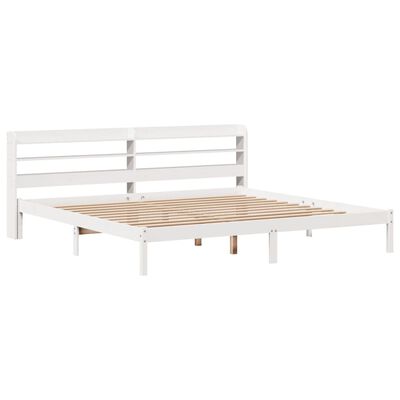 vidaXL Letto senza Materasso Bianco 180x200 cm Legno Massello di Pino