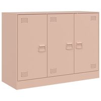 vidaXL Credenza Rosa 99x39x73 cm in Acciaio