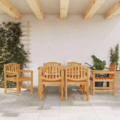 vidaXL Sedie da Giardino 6 pz 58x59x88 cm in Legno Massello di Teak