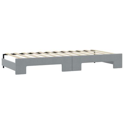 vidaXL Divano Letto Estraibile Cassetti Grigio Chiaro 80x200cm Tessuto