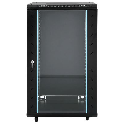 vidaXL Armadietto di Rete 18U 19" IP20 Nero 60x60x100 cm