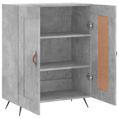 vidaXL Credenza Grigio Cemento 69,5x34x90 cm in Legno Multistrato