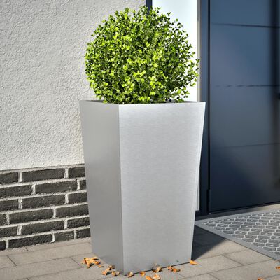 vidaXL Fioriere da Giardino 2 pz 45x45x75 cm in Acciaio Zincato