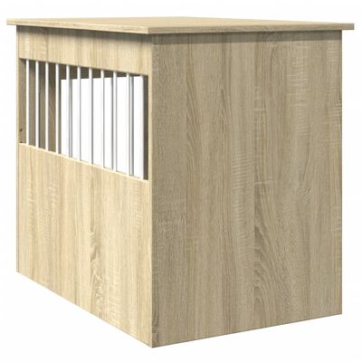 vidaXL Gabbia Cani da Arredamento Rovere Sonoma 55x80x68cm Multistrato