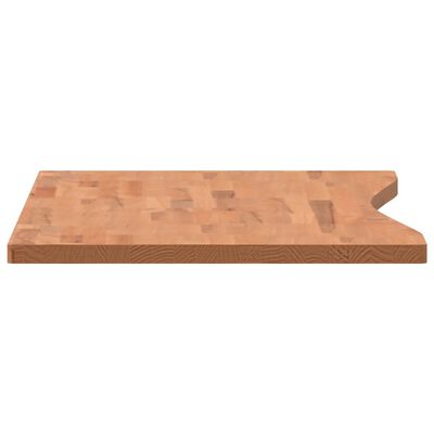 vidaXL Piano per Scrivania 110x(50-55)x2,5 cm Legno Massello di Faggio