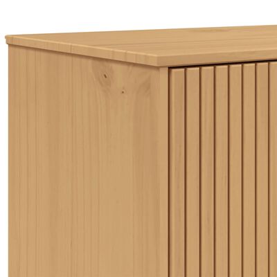 vidaXL Credenza OLDEN Grigia e Marrone 85x43x125cm Legno Massello Pino