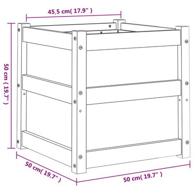 vidaXL Fioriere da Giardino 2 pz in Legno Massello di Pino