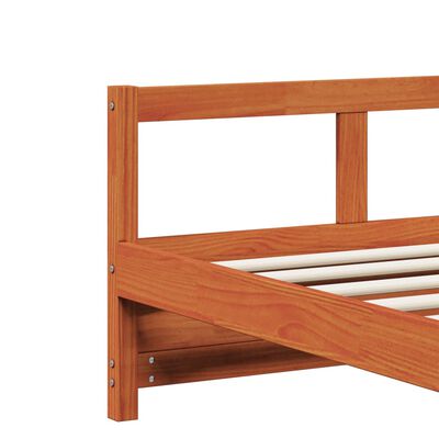 vidaXL Dormeuse con Materasso Marrone 90x190 cm Legno Massello di Pino