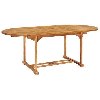 vidaXL Set da Pranzo da Giardino 7 pz in Legno Massello di Teak