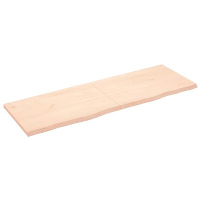 vidaXL Piano Bagno 180x60x(2-4) cm in Legno Massello Non Trattato