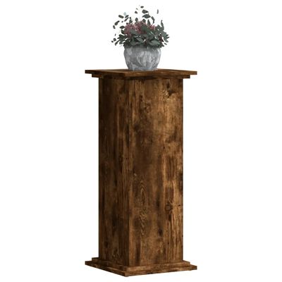 vidaXL Supporto per Piante Rovere Fumo 33x33x80 cm Legno Multistrato