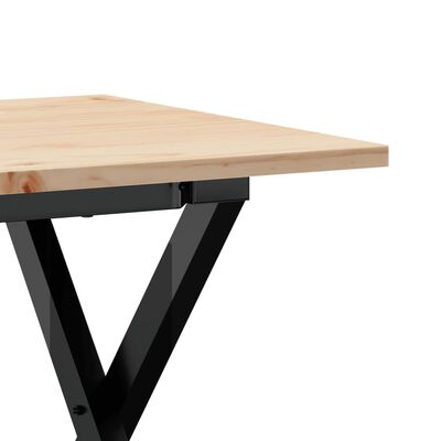 vidaXL Tavolino Salotto Telaio a X 100x50x45 cm Legno Pino e Acciaio