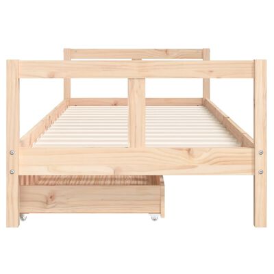 vidaXL Giroletto Bambini con Cassetti 80x200 cm Legno Massello di Pino