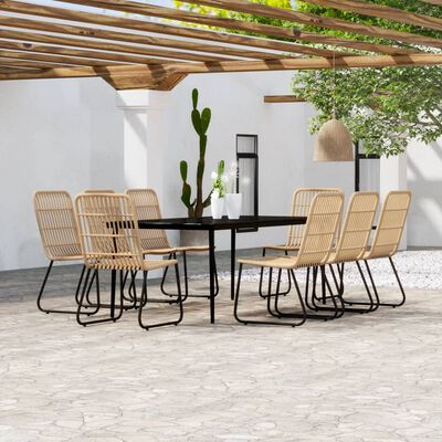 vidaXL Set da Pranzo per Giardino97 pz con Cuscini Rovere