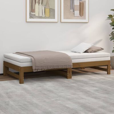 vidaXL Dormeuse Estraibile Ambra 2x(75x190) cm Legno Massello di Pino