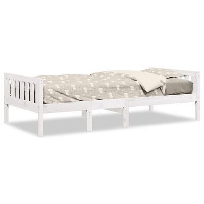 vidaXL Letto per Bambini senza Materasso Bianco 75x190cm Massello Pino