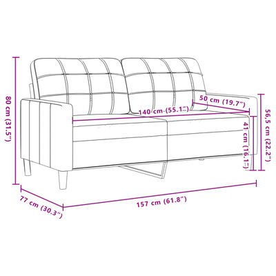 vidaXL Set Divani 2 pz con Cuscini Decorativi Tortora in Tessuto