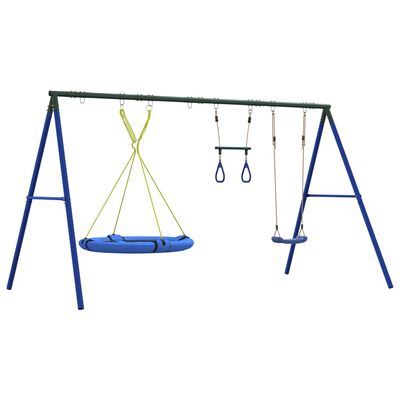 vidaXL Set Gioco da Esterno Altalena Trapezio e Altalena con Piattino