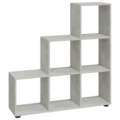 vidaXL Libreria a Scala Grigio Cemento 107 cm in Legno Multistrato