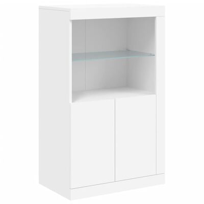 vidaXL Credenza con Luci LED Bianca 283x37x100 cm