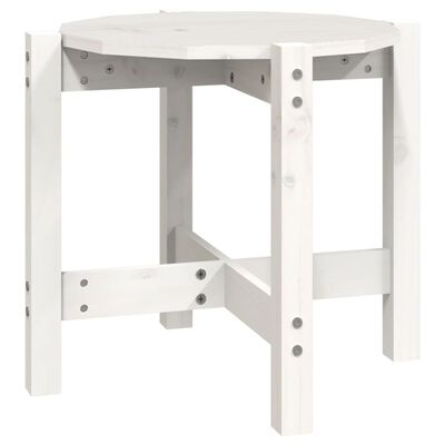 vidaXL Tavolino da Salotto Bianco Ø 52,5x45 cm Legno Massello di Pino