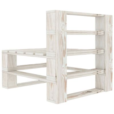 vidaXL Set Salotto da Giardino 6 pz Pallet in Legno Bianco