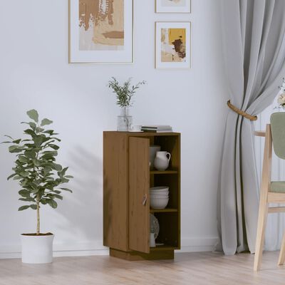 vidaXL Credenza ambra 34x40x75 cm in Legno Massello di Pino