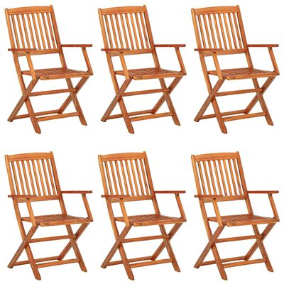 vidaXL Set da Pranzo da Giardino 7pz 180x90x75cm Legno Massello Acacia