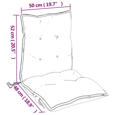 vidaXL Cuscini Sedia Schienale Basso 4 pz Turchese in Tessuto Oxford