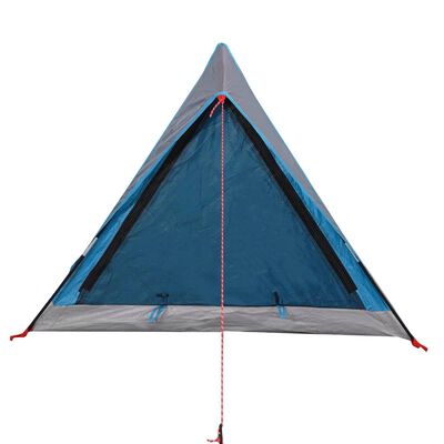 vidaXL Tenda da Campeggio per 2 Persone Blu Impermeabile