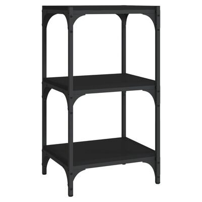 vidaXL Mobile Porta Libri Nero 40x33x70,5cm Legno Multistrato Acciaio