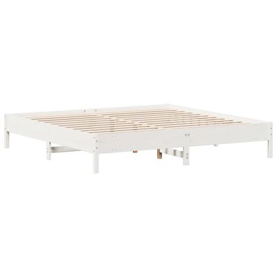 vidaXL Letto senza Materasso Bianco 180x200 cm Legno Massello di Pino