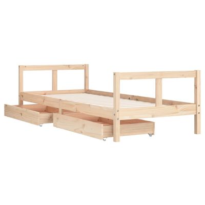 vidaXL Giroletto Bambini con Cassetti 80x200 cm Legno Massello di Pino