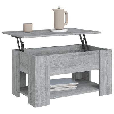 vidaXL Tavolino da Salotto Grigio Sonoma 79x49x41 cm Legno Multistrato